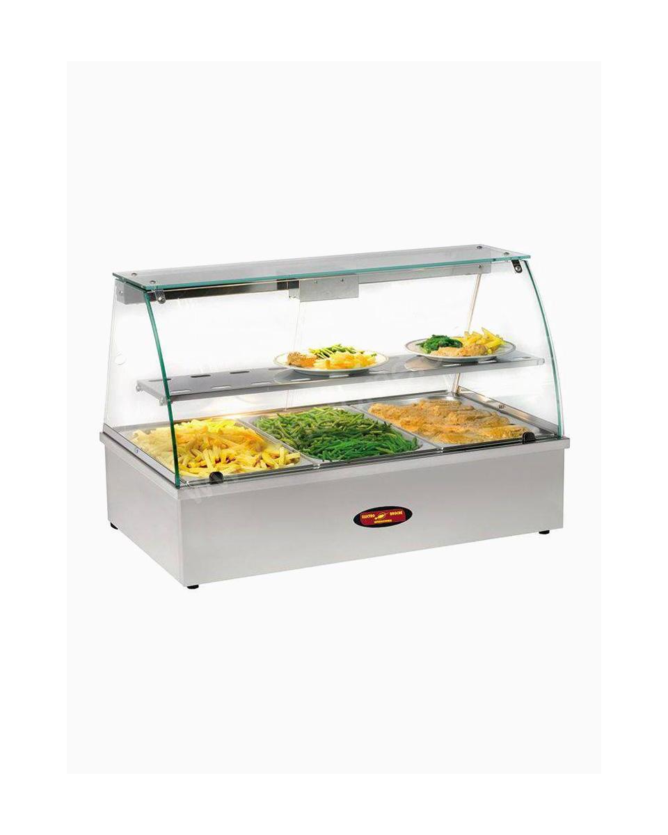 Warmhoudvitrine - Bain-marie - 3 x 1/1 GN - RVS - Diamond - VBE-311