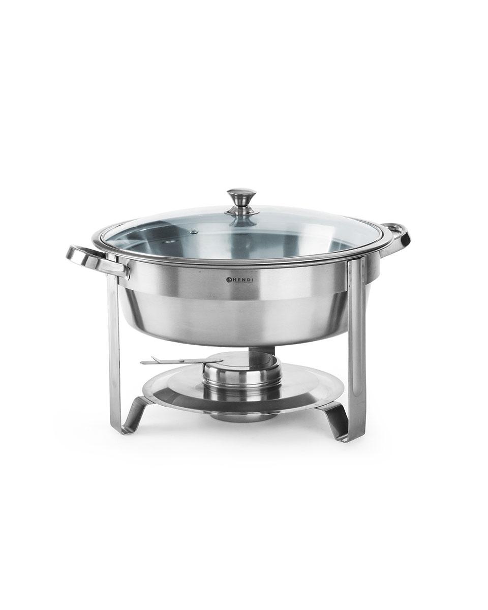 Chafing dish - Rond - 3.5 liter - RVS - Hendi - 470619