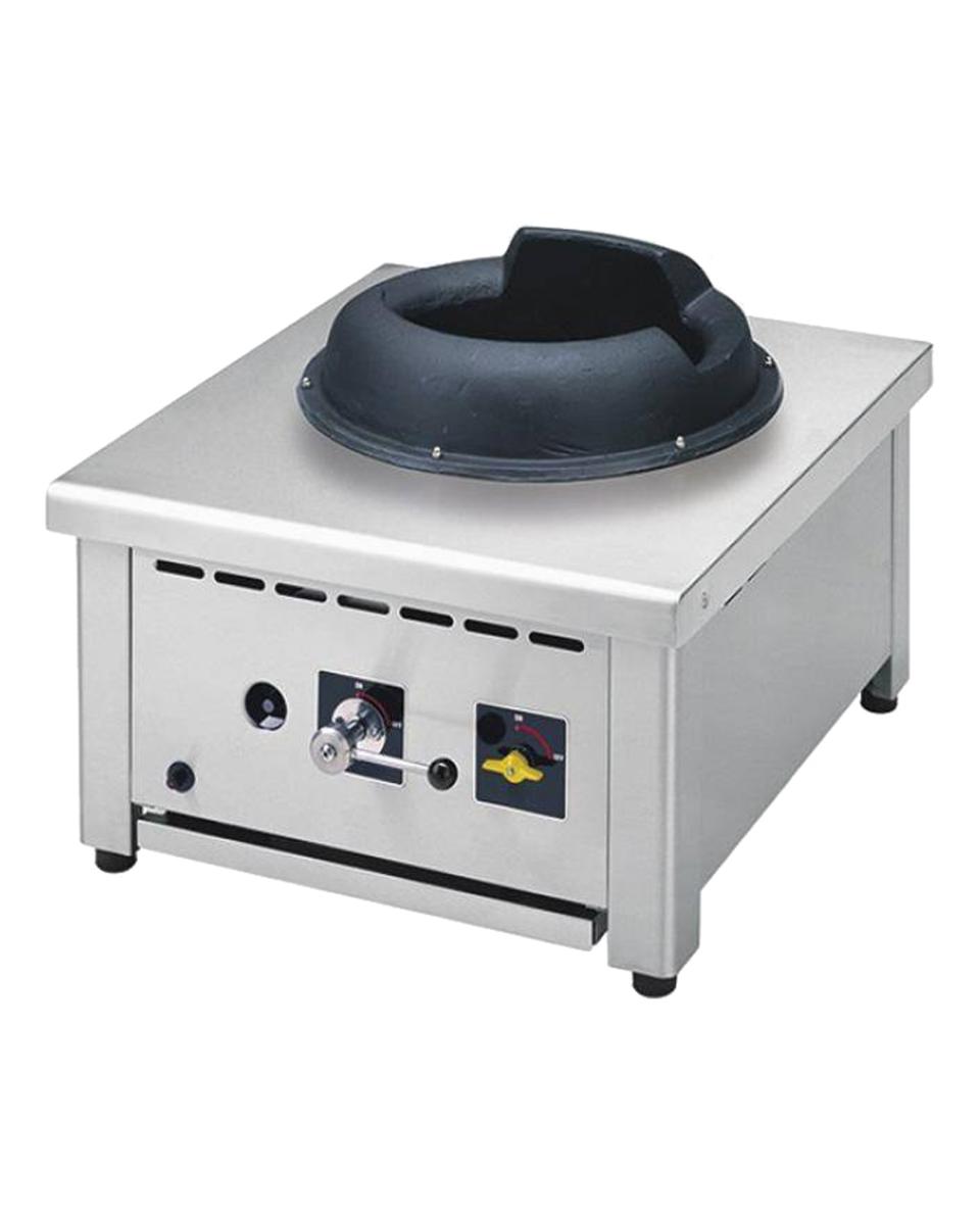 Wokbrander - 1 Brander - 28kW - RVS - Diamond - WGF1-6/T