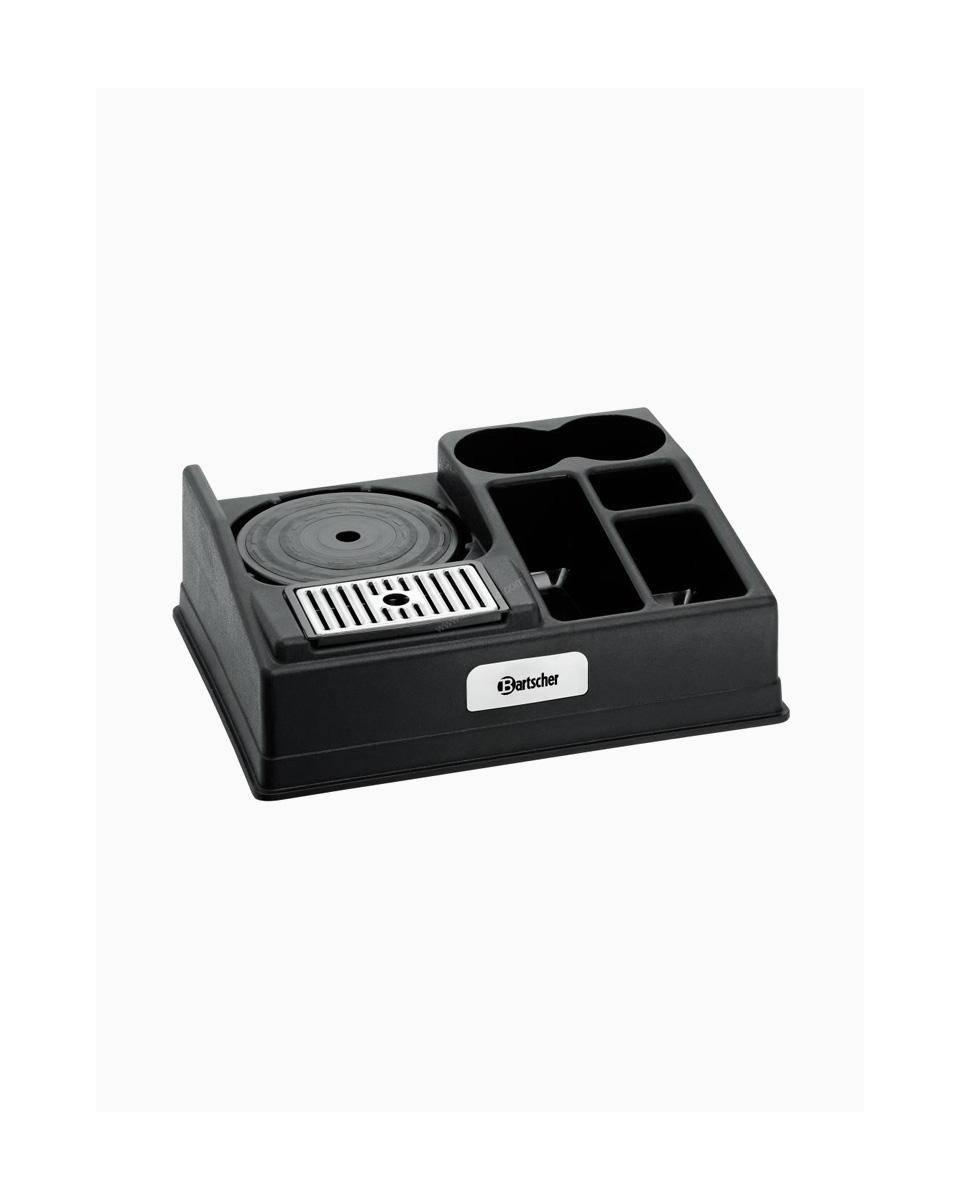 Koffiestation - H 14.5 x 44 x 34 CM - Zwart - Bartscher - 190151
