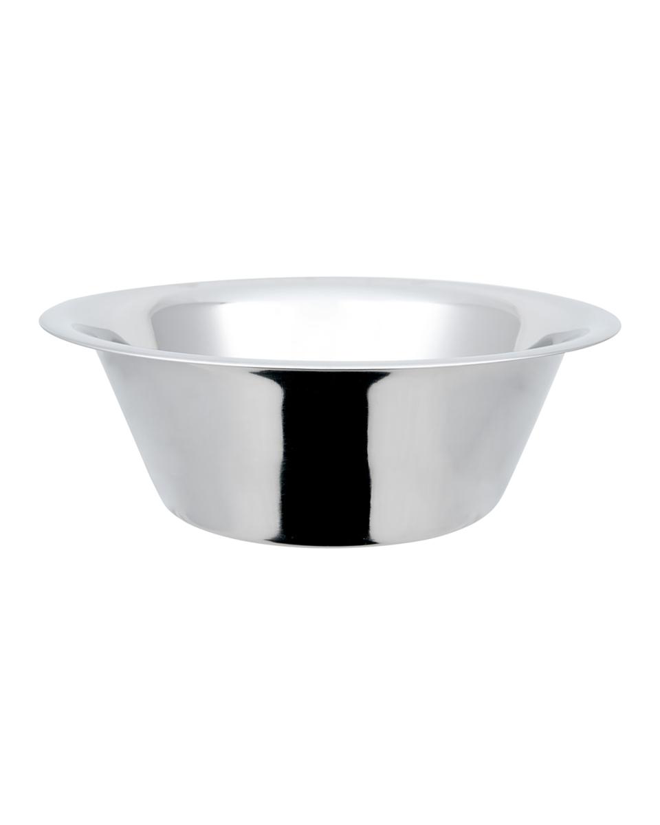 Beslagkom/Keukenschaal - Ø34 x H 11.5 CM - 6 Liter - RVS - Vlakke Bodem - Promoline