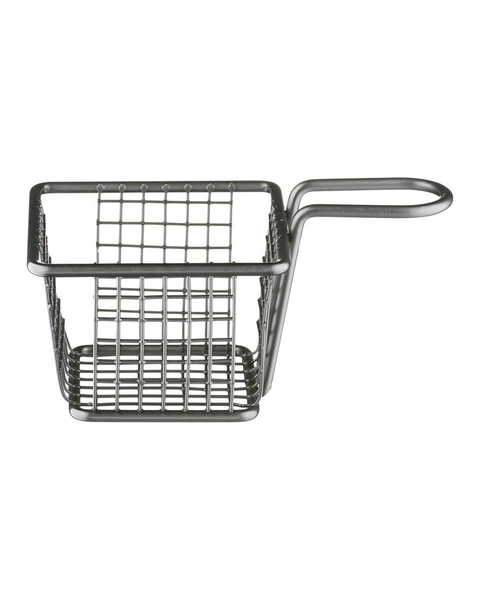 Fritesmandje - Zwart - 10 x 10 x 7 CM - Promoline