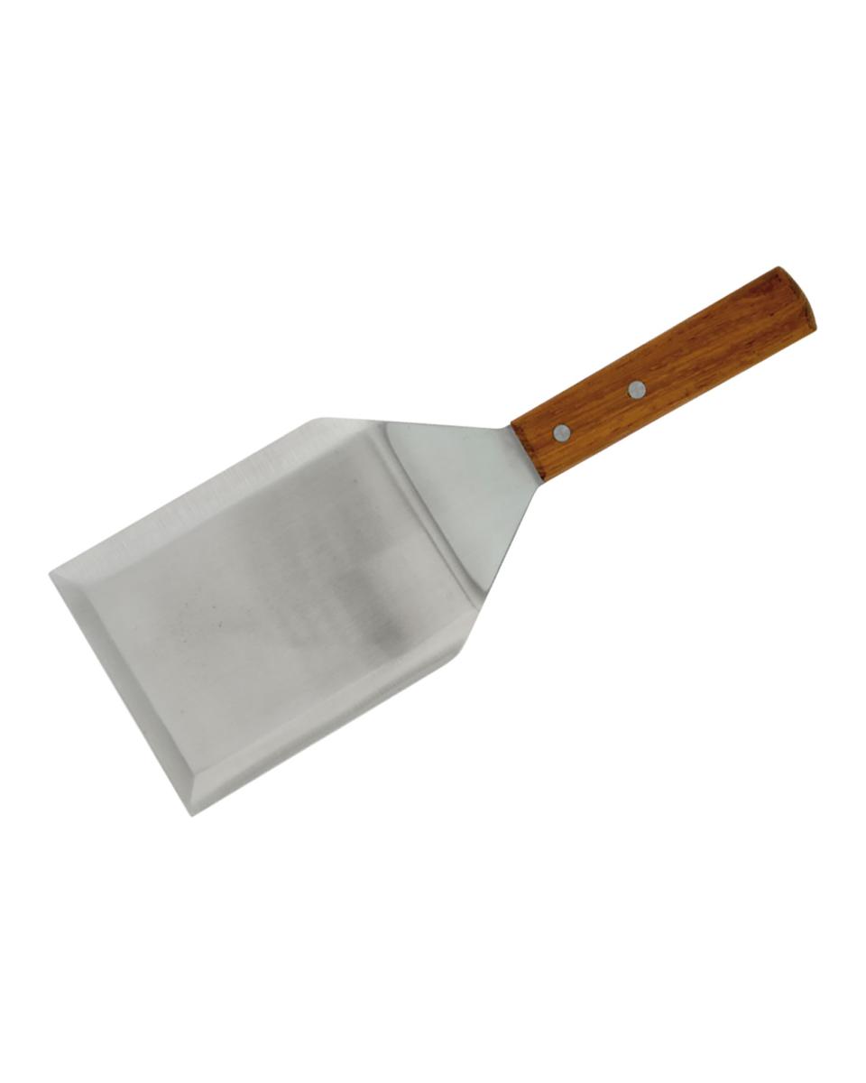 Hamburger turner - 11 CM - RVS - Houten handvat - Promoline
