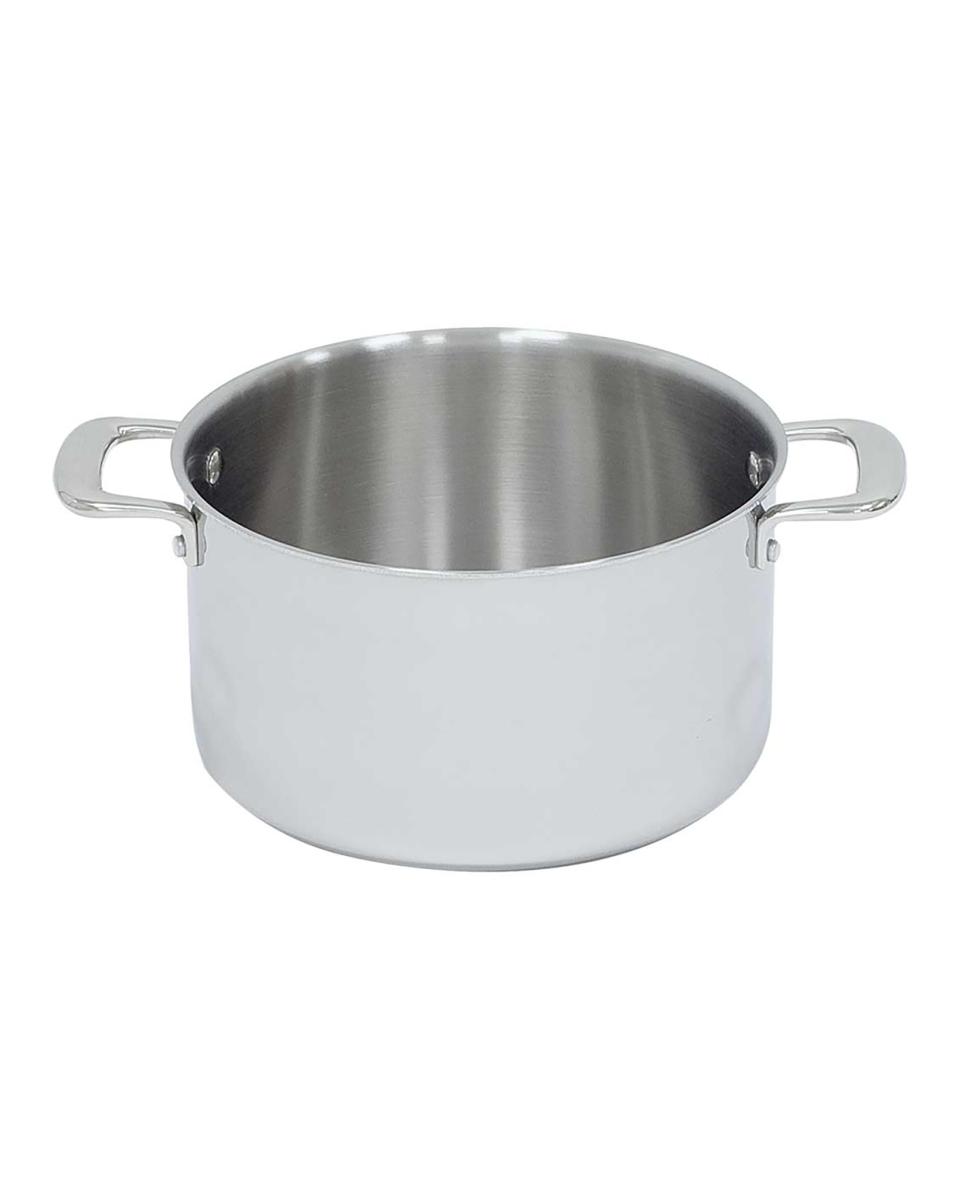 Kookpan - Ø24 x H 14 CM - RVS - Aluminium Kern - Zonder deksel - 6.3 Liter - Promoline