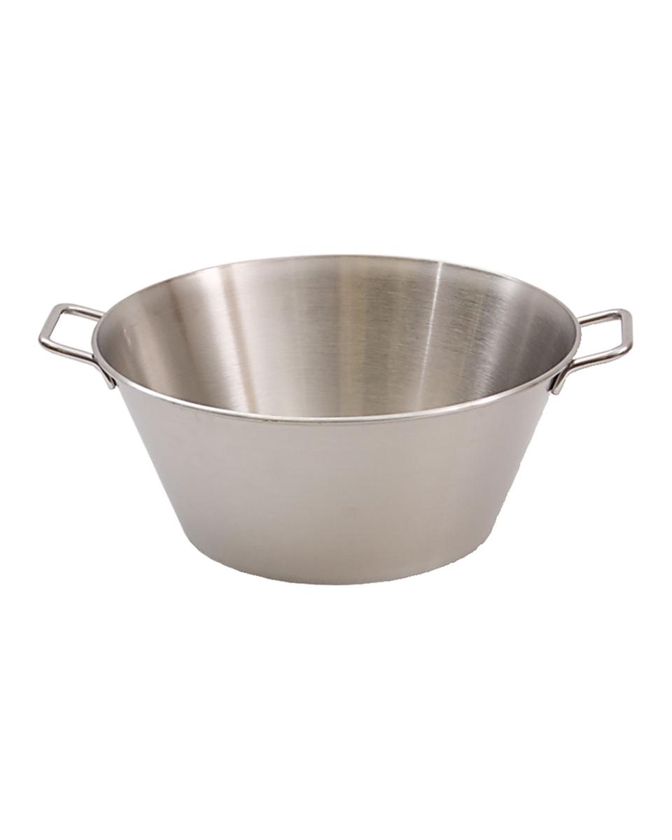 Mengkom - RVS - Met handgreep - Ø50 x H 22 CM - 28 Liter - Promoline