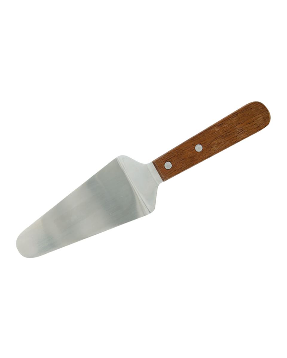 Taartschep - 12 CM - RVS - Houten handvat - Promoline