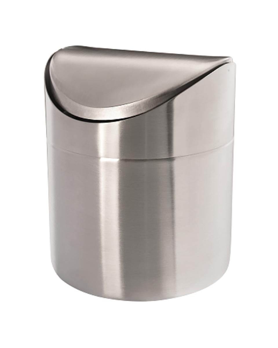 Tafel afvalbakje - RVS - Ø12 x H 16 CM - Promoline