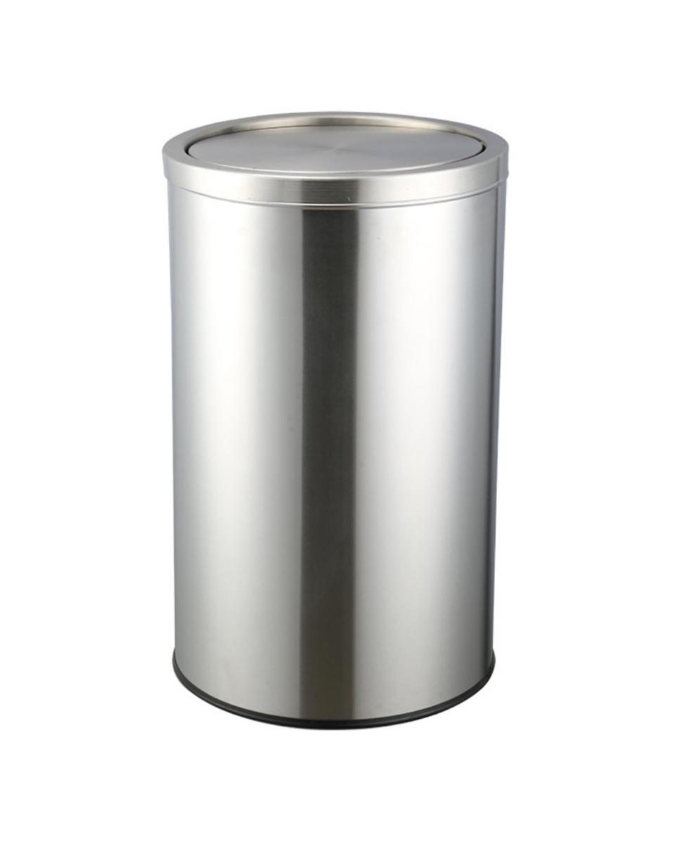Afvalemmer - 50 Liter - Swingdeksel - RVS - Promoline