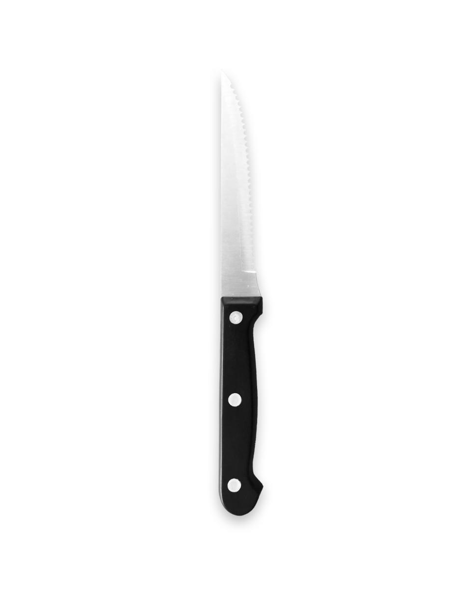 Steakmes - 22 CM - Zwart Heft - Promoline