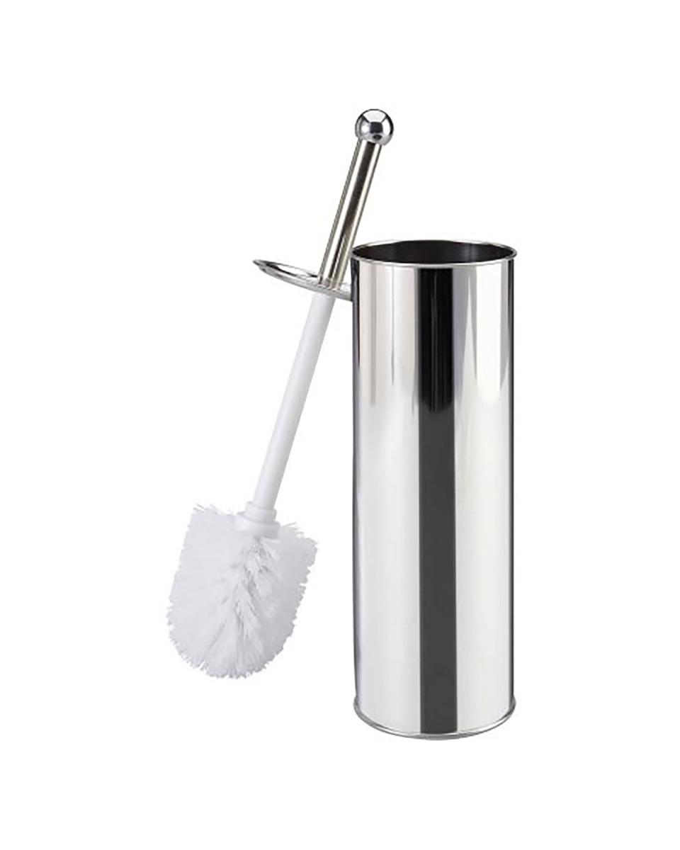 Toiletborstel - RVS - Wit - Promoline