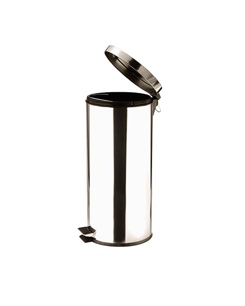 Pedaal Afvalbak - H 65 CM - 3.6 KG - Ø29 CM - RVS - 30 Liter - 861603