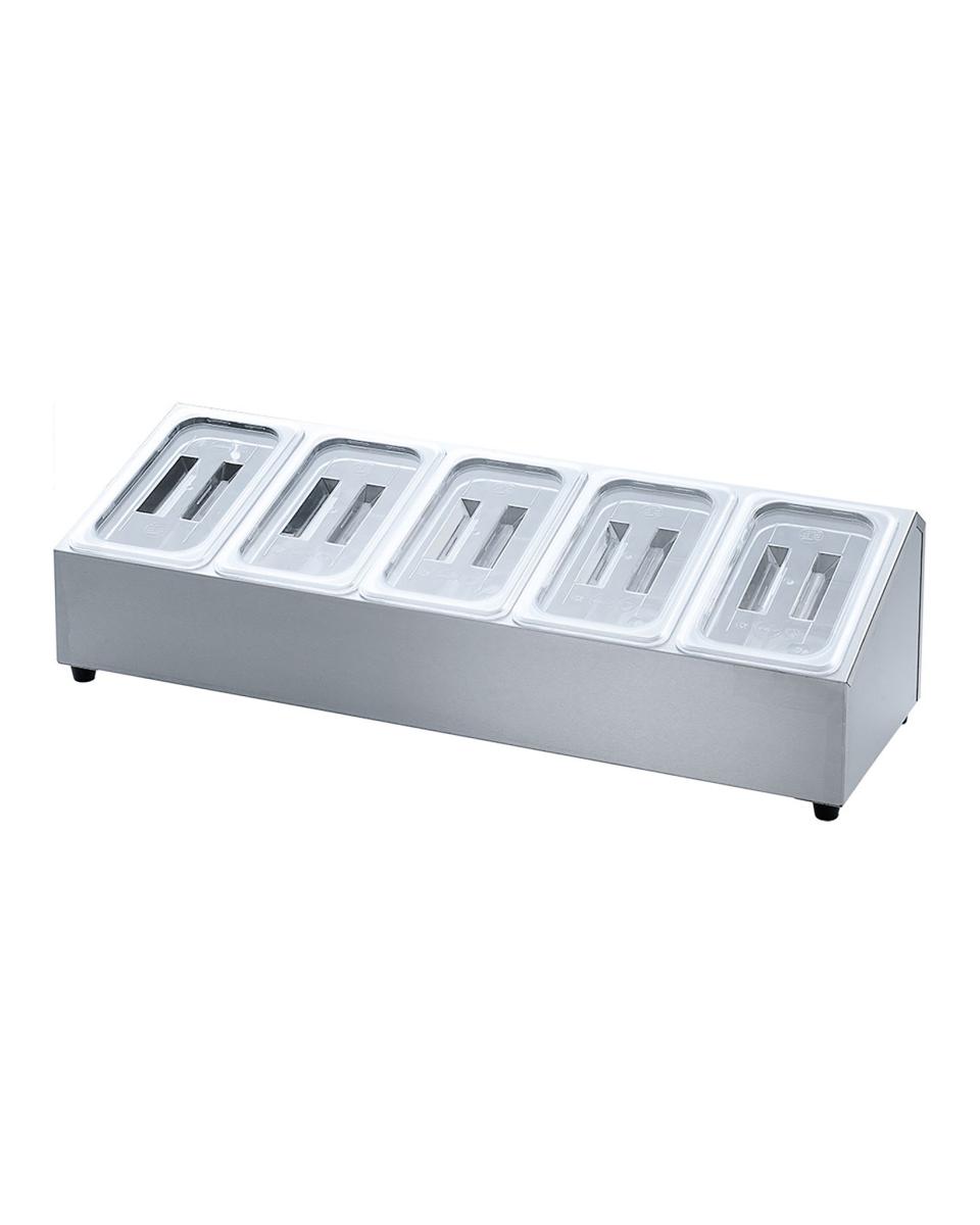 GN Bakhouder - RVS - 5 x 1/4 GN - Promoline
