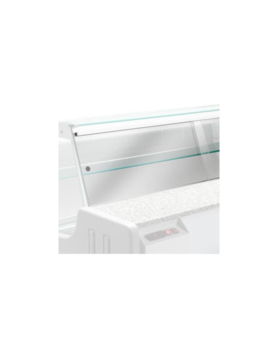 Nachtafdekking tbv. Koeltoonbank / koelvitrine - 150 CM - Ultimo - Zwart - Led verlichting - Promoline