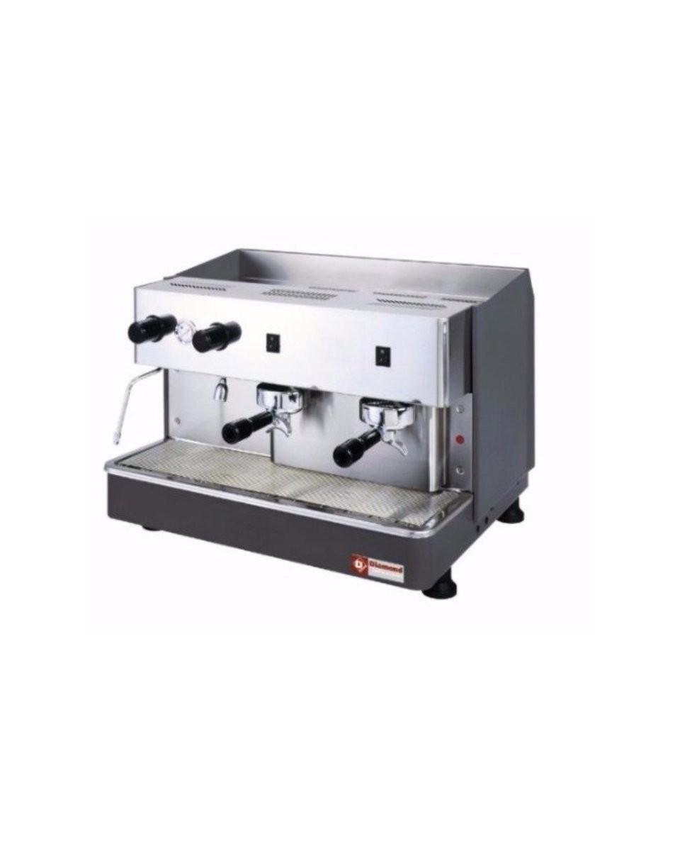 Espressomachine - half-automatisch - 2 groepen - Waterontharder - Compact Line -  COMPACT/2P+DVA8 - Diamond
