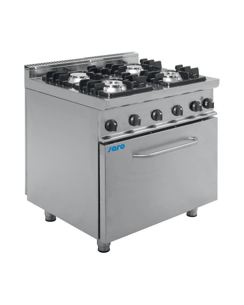 Gasfornuis - Elektrische oven - 4 Pits - Saro - 423-1035