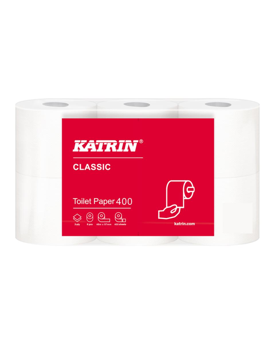 Toiletpapier - Professionele kwaliteit - Classic - 400 - Pak van 48 rollen - Katrin - 14293