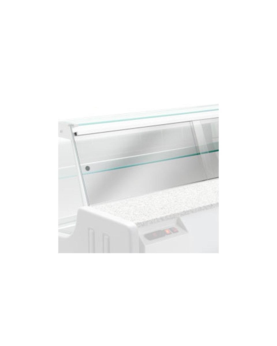 Nachtafdekking tbv. Koeltoonbank / koelvitrine - 100 CM - Ultimo - Zwart - Led verlichting - Promoline
