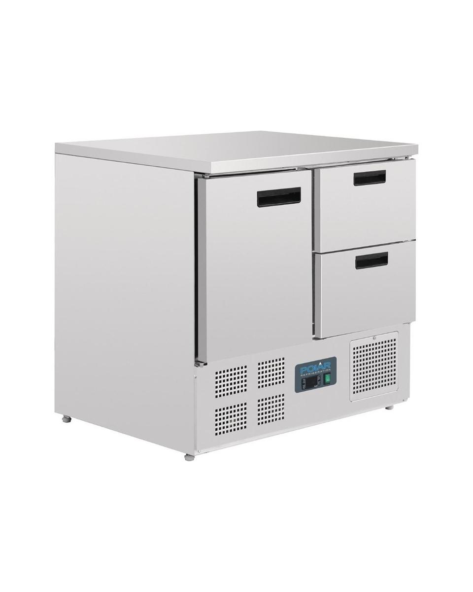 Koelwerkbank - 1/1 GN - 240 Liter - 1 deurs - 2 laden - H 88 x 90 x 70 CM - 230 V - Polar - U637