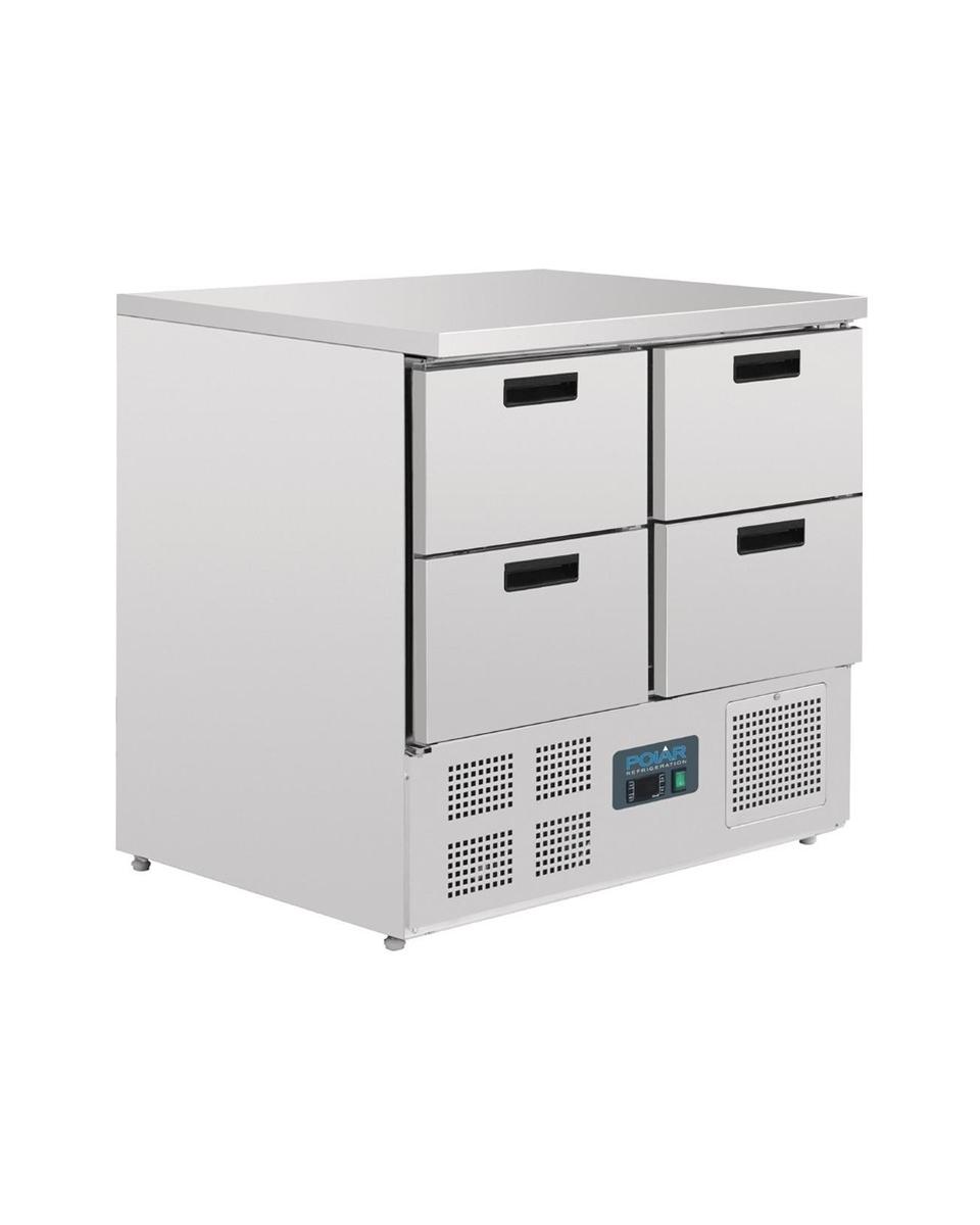 Koelwerkbank - 1/1 GN - 240 Liter - 4 laden - H 88 x 90 x 70 CM - 230 V - Polar - U638