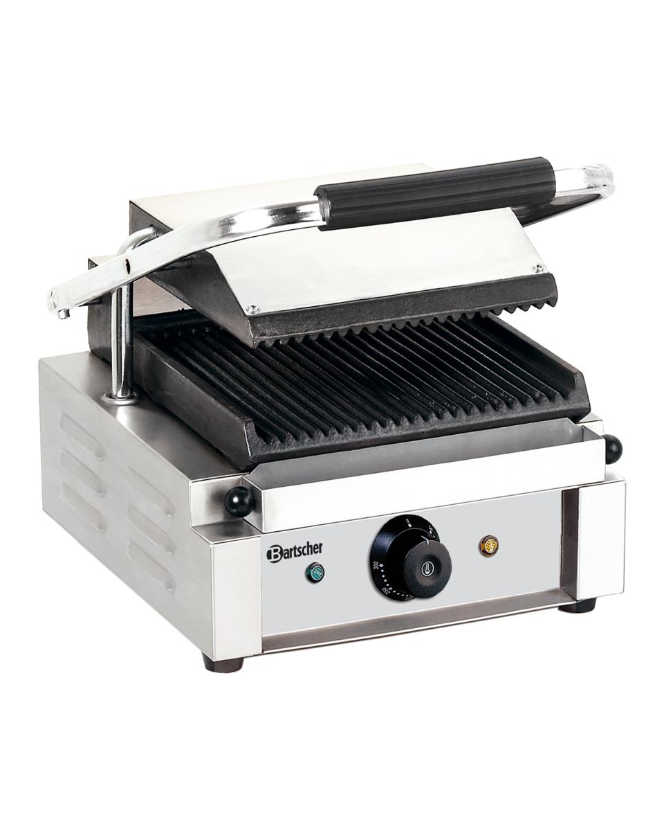 Contactgrill - Enkel - Geribbeld - Bartscher - A150670