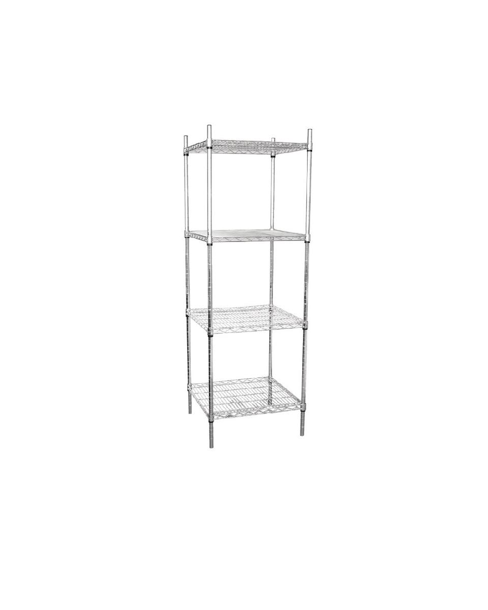 Stelling - 4 schappen - H 183 x 61 x 61 CM - Zink - Vogue - U884