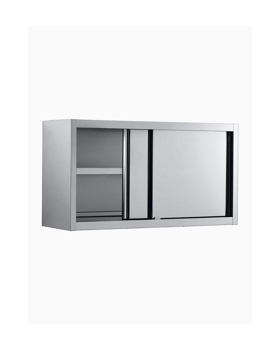 Wandkast - Schuifdeuren - H 65 x 180 x 40 CM - RVS - Promoline