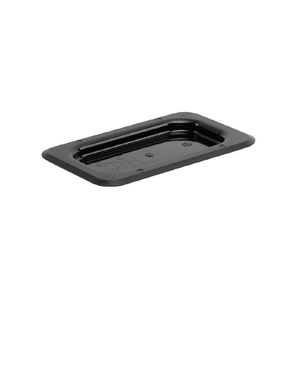 Deksel gastronormbak - 1/9 GN - Zwart - H 2.5 x 17.6 x 10.8 CM - Polycarbonaat - Vogue - U479
