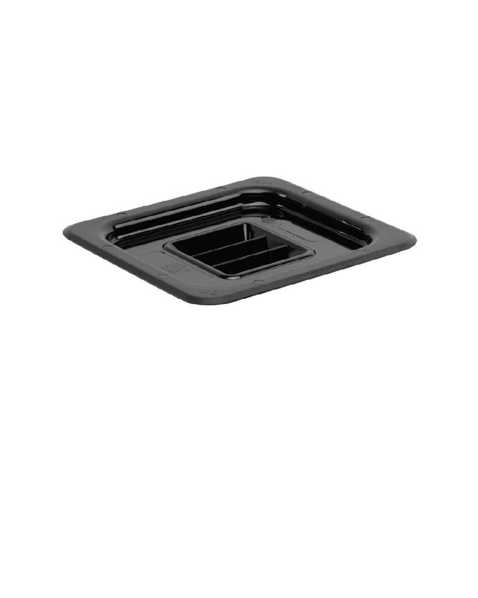 Deksel gastronormbak - 1/6 GN - Zwart - H 2.5 x 17.6 x 16.2 CM - Polycarbonaat - Vogue - U478
