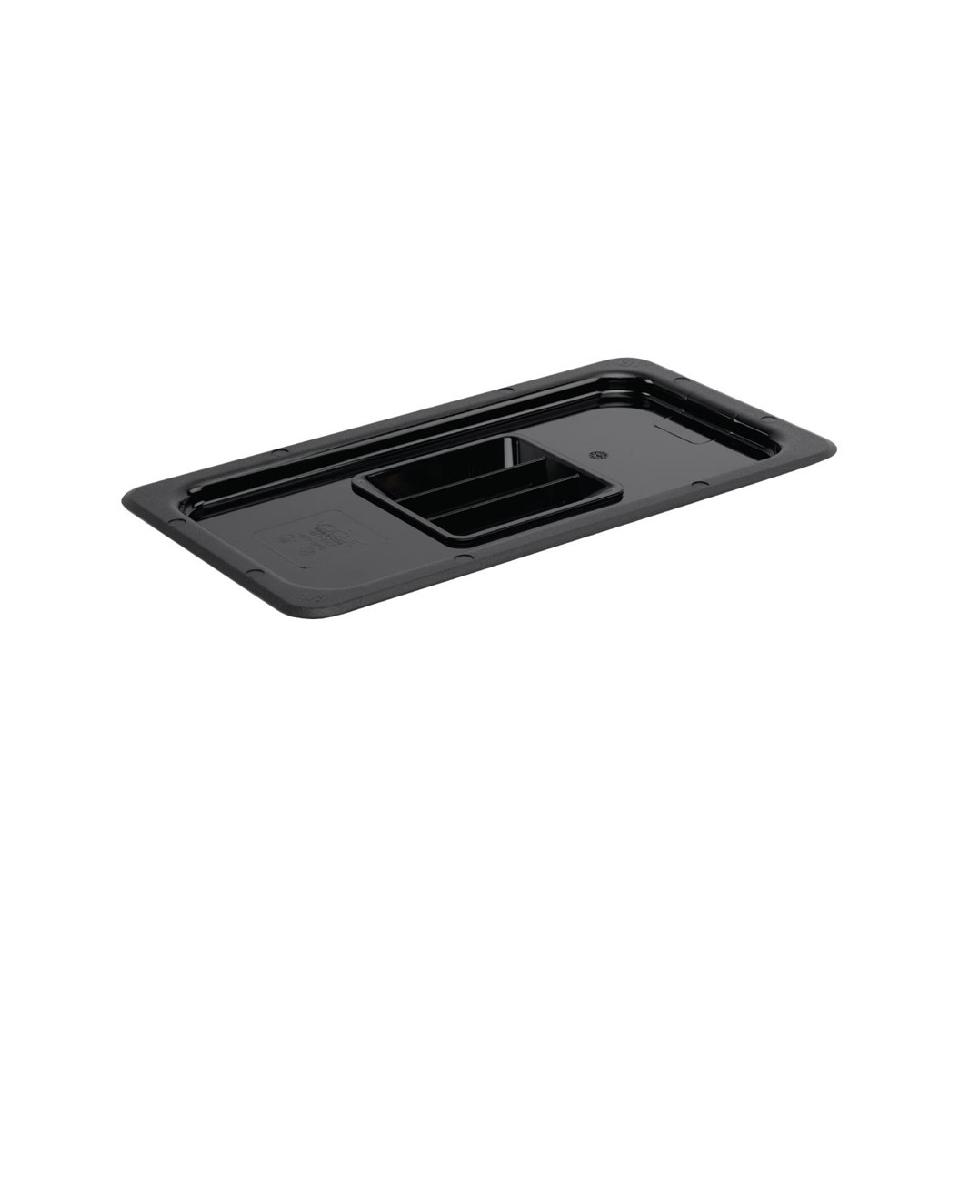 Deksel gastronormbak - 1/3 GN - Zwart - H 2.5 x 32.5 x 17.6 CM - Polycarbonaat - Vogue - U476