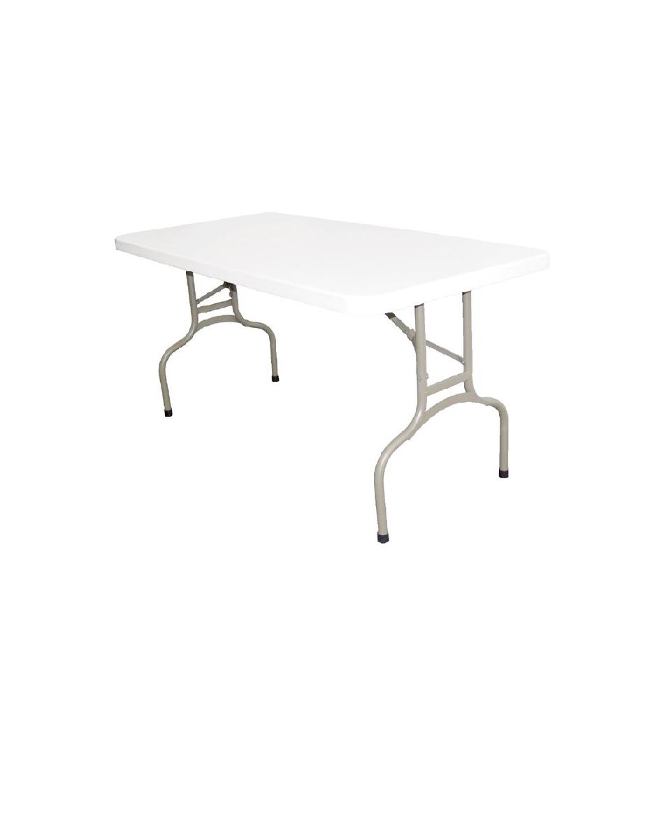 Opvouwbare tafel - Rood - H 73.7 x 152 x 75.3 CM - Polyethyleen/Staal - Bolero - U544