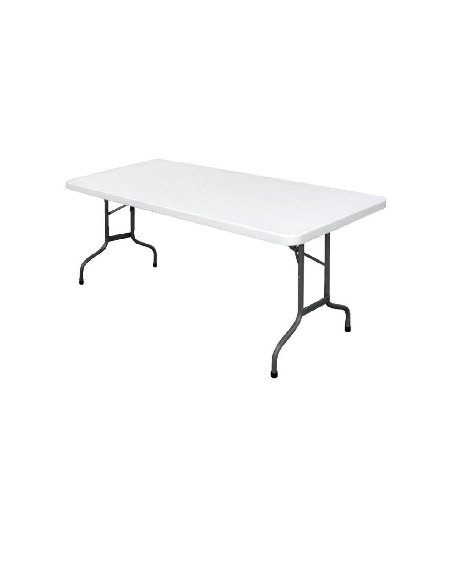 Opvouwbare tafel - Grijs - H 74.5 x 182.7 x 75 CM - Polyethyleen/Staal - Bolero - U579