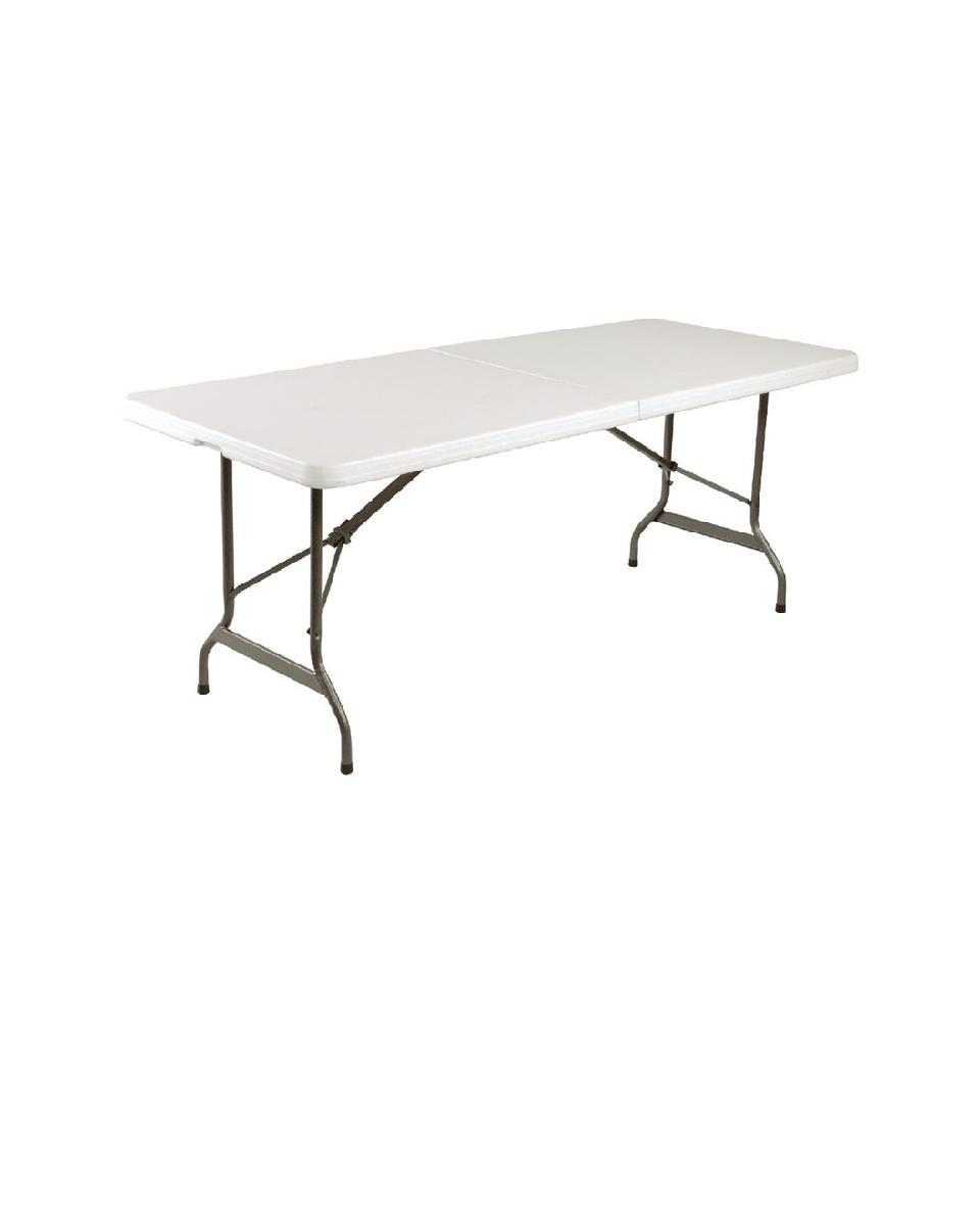 Opvouwbare tafel - Wit - H 73.5 x 182.9 x 76.2 CM - Polyethyleen/Staal - Bolero - L001