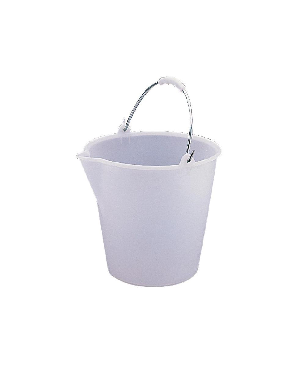 Emmer - 12 Liter - Wit - H 32 CM - Jantex - L571