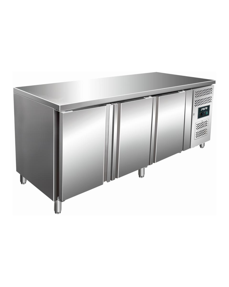 Vrieswerkbank - 3 deuren - H 86 x B 179.5 cm - 358 Liter - RVS - Saro - 323-1078