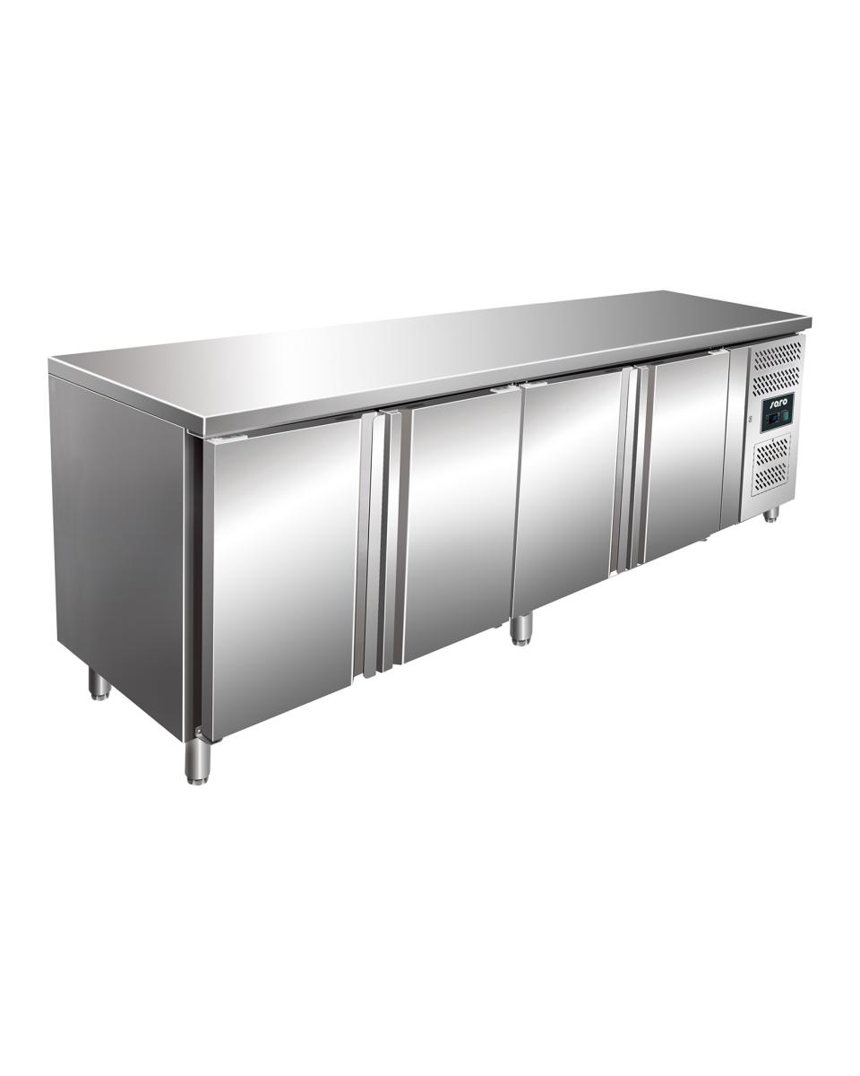 Vrieswerkbank - 4 deuren - H 86 x B 223 cm - 476 Liter - RVS - Saro - 323-1079