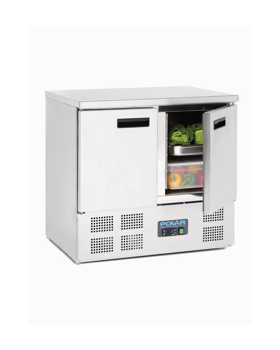 Koelwerkbank - 1/1 GN - 240 Liter - 2 deurs - H 88 x 90 x 70 CM - 230 V - Polar - U636