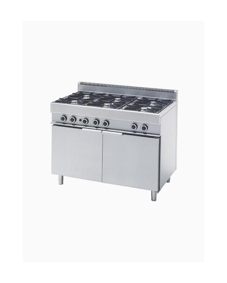 Gasfornuis - 650 Line - 6 Branders - Gasoven - 110 CM - Mastro - 65110CFGG
