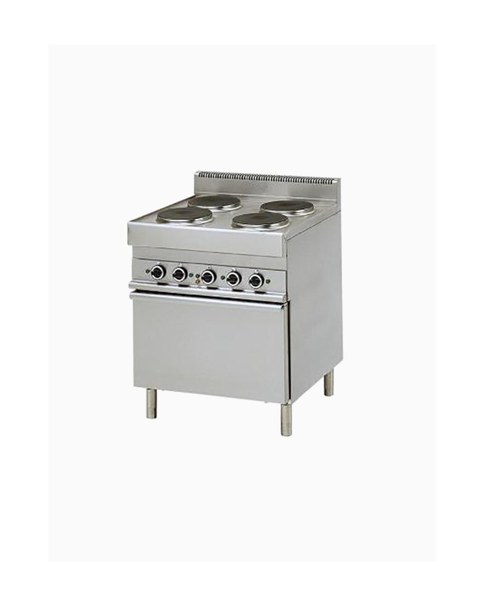 Fornuis - 650 Line - Elektrisch - 4 platen - 1/1 GN - Convectie Oven - 70 CM - Mastro - 6570CFE