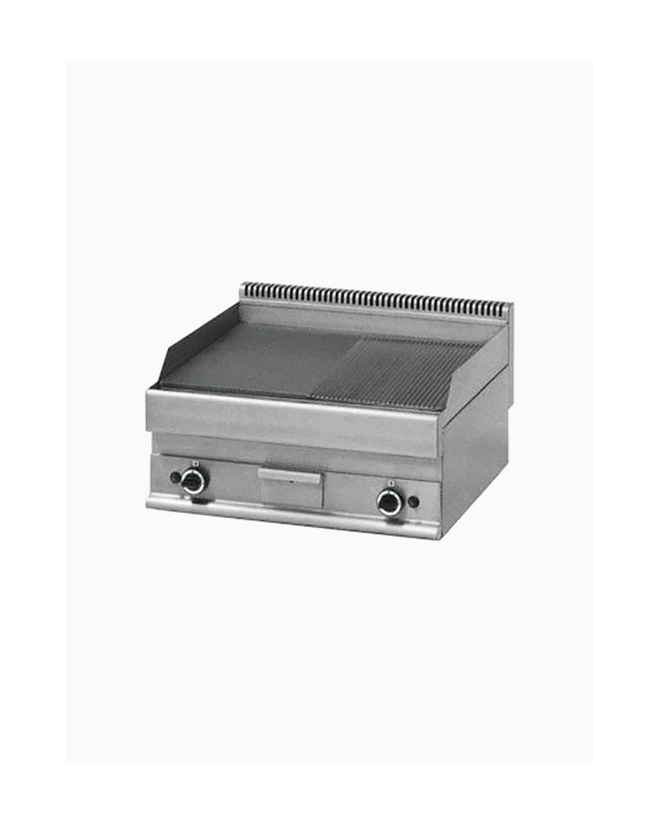 Bakplaat - 650 Line - Gas - Glad/Geribbeld - Dubbel - Mastro - 6570FTRG