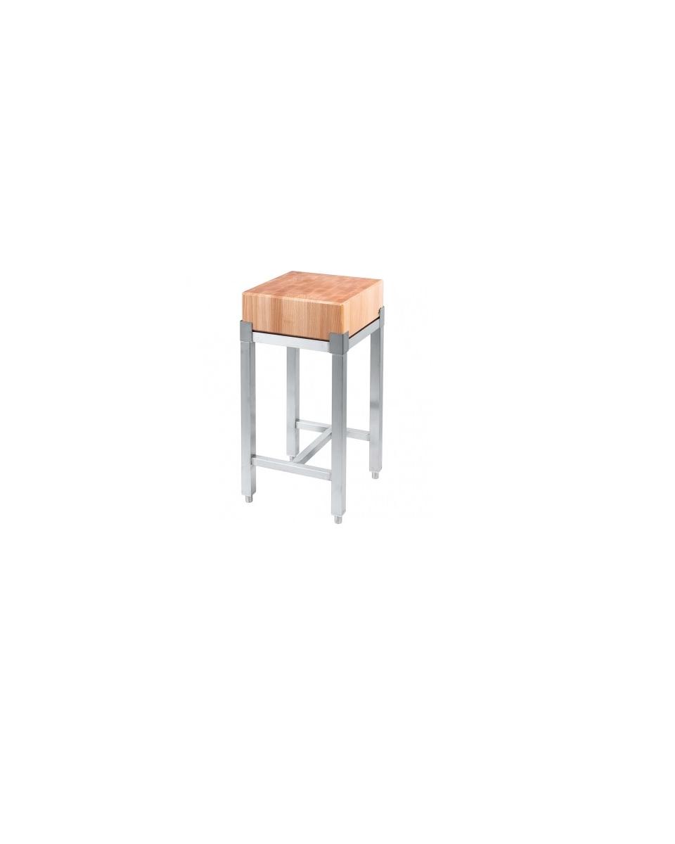 Hakblok - RVS frame - Hout - 40 x 50 x 85 CM - Promoline