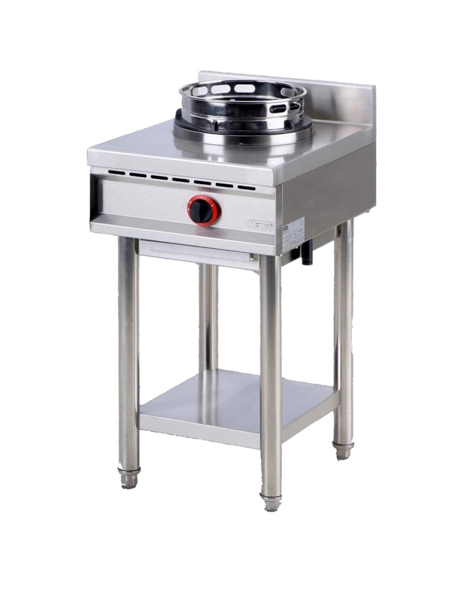 Gas wok kookplaat met plank, 1 brander - Virtus - AHA0017