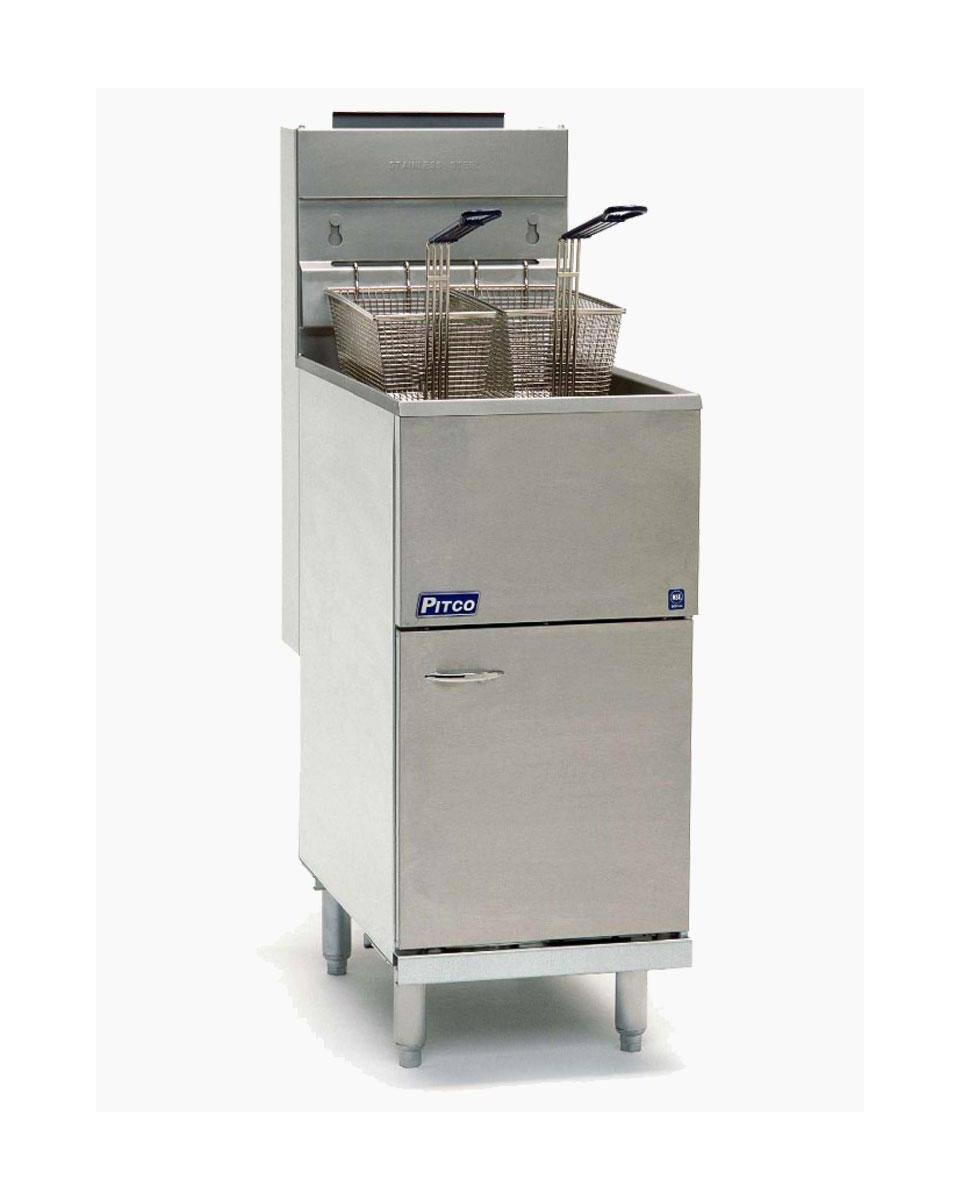 Gasfriteuse - Aardgas - H 120 x 39 x 77 CM - 19 Liter - RVS kuip - Pitco - 35CS