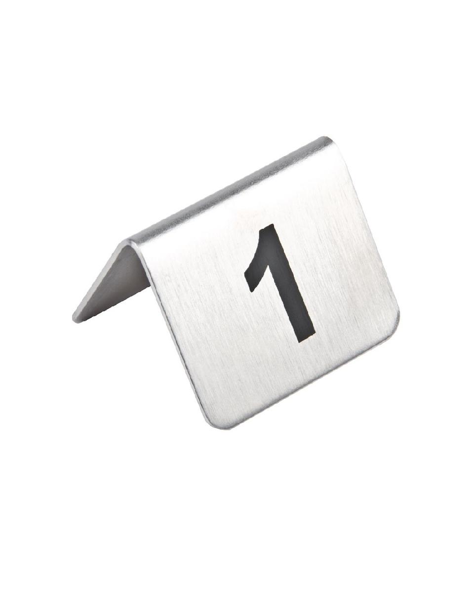 Tafelnummers - 1-10 - 10 stuks - H 3.5 x 5.1 x 3.8 CM - RVS - Olympia - U046