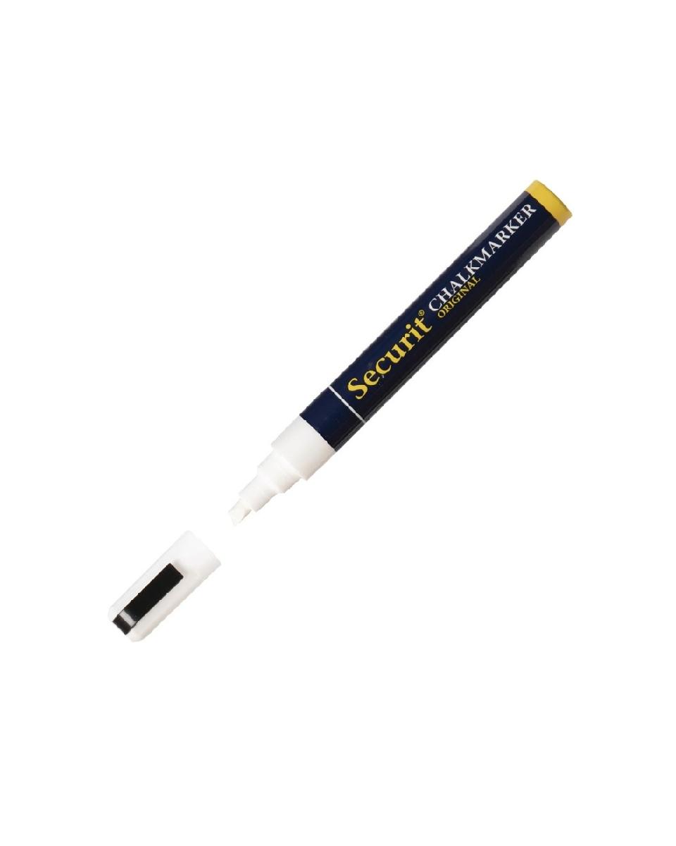 Krijtstift - Wit - H 14.5 x 2.2 x 1.8 CM - Securit - P520