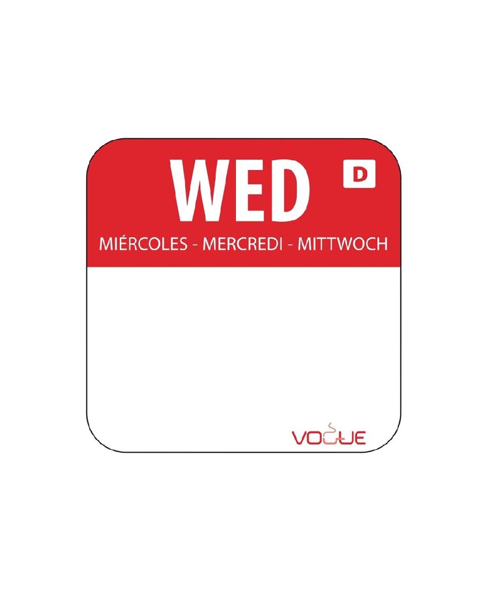 Daglabels - Oplosbaar - Woensdag - 1000 stuks - 2.54 CM - Vogue - U779