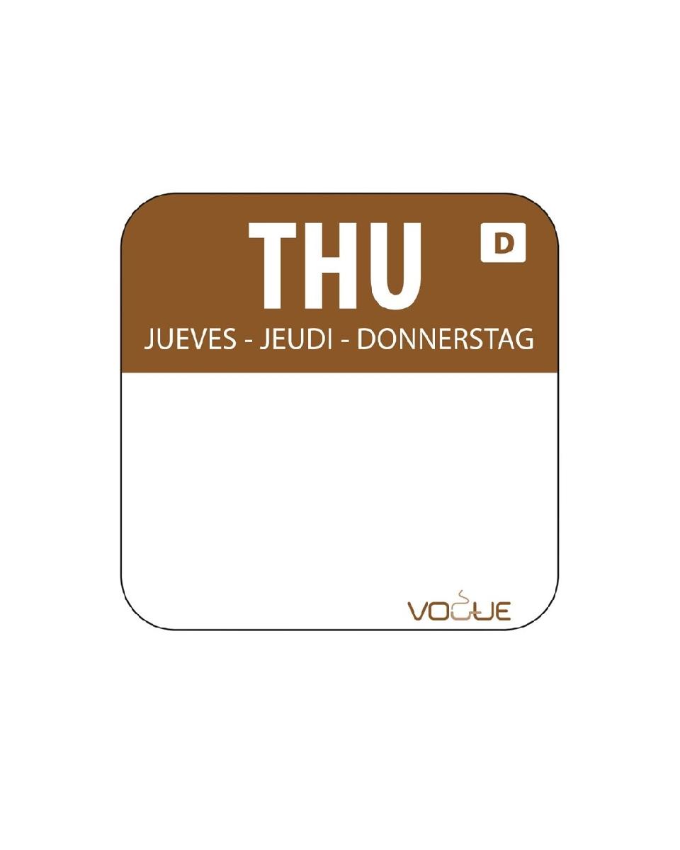 Daglabels - Oplosbaar - Donderdag - 1000 stuks - 2.54 CM - Vogue - U780