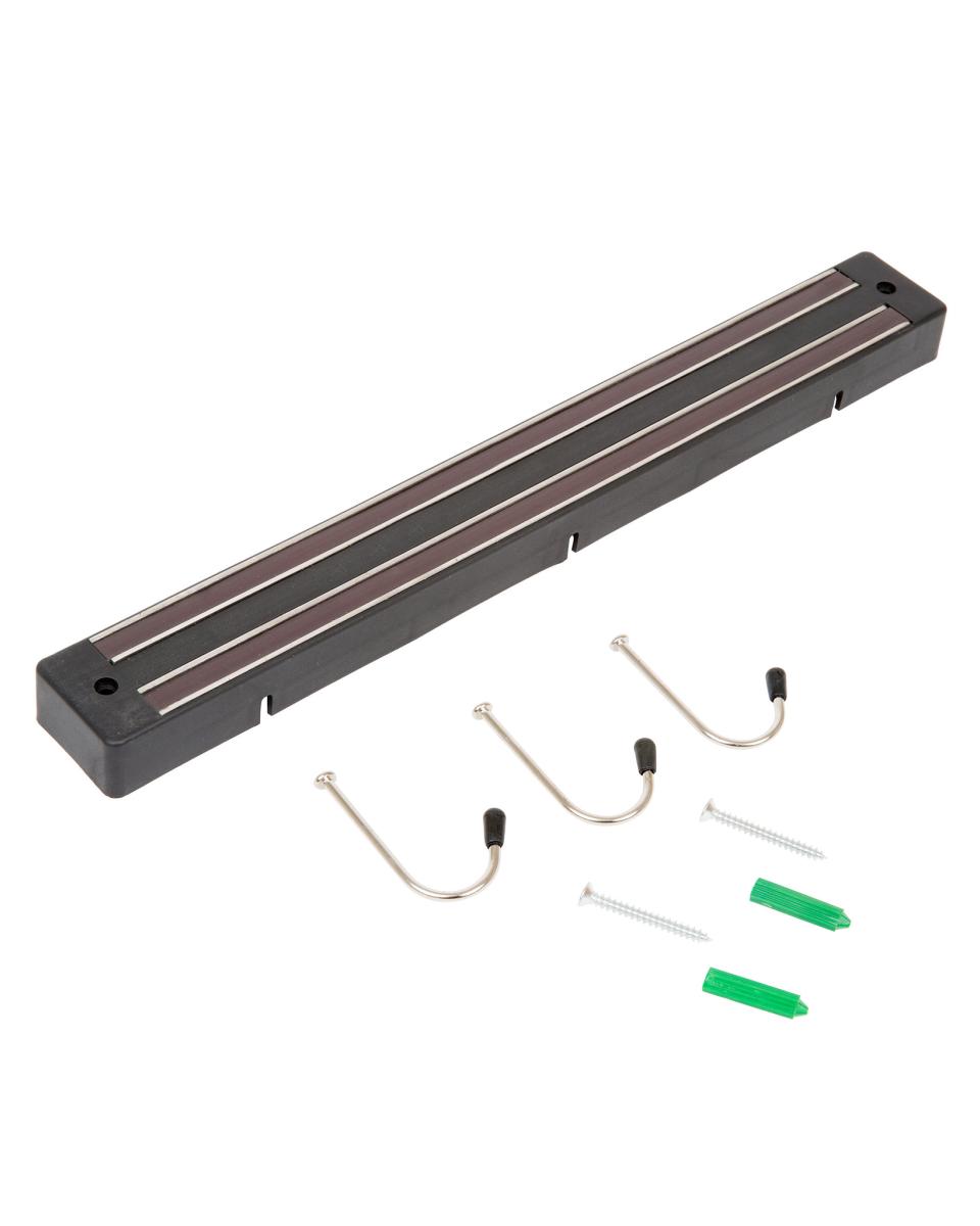 Messenmagneet - Incl. 3 Haken - L 33 CM - Zwart - Promoline