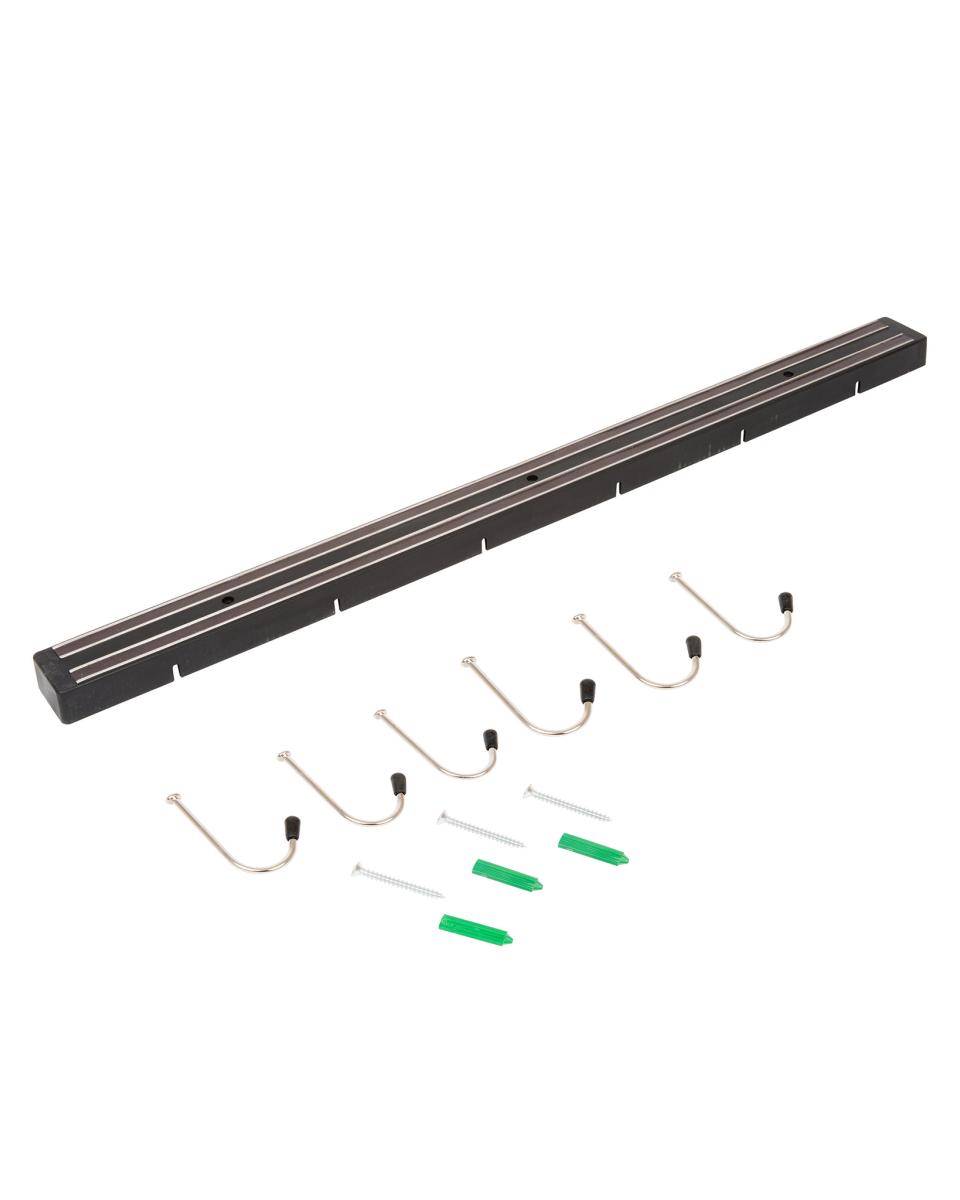 Messenmagneet - Incl. 6 Haken - L 60 CM - Zwart - Promoline