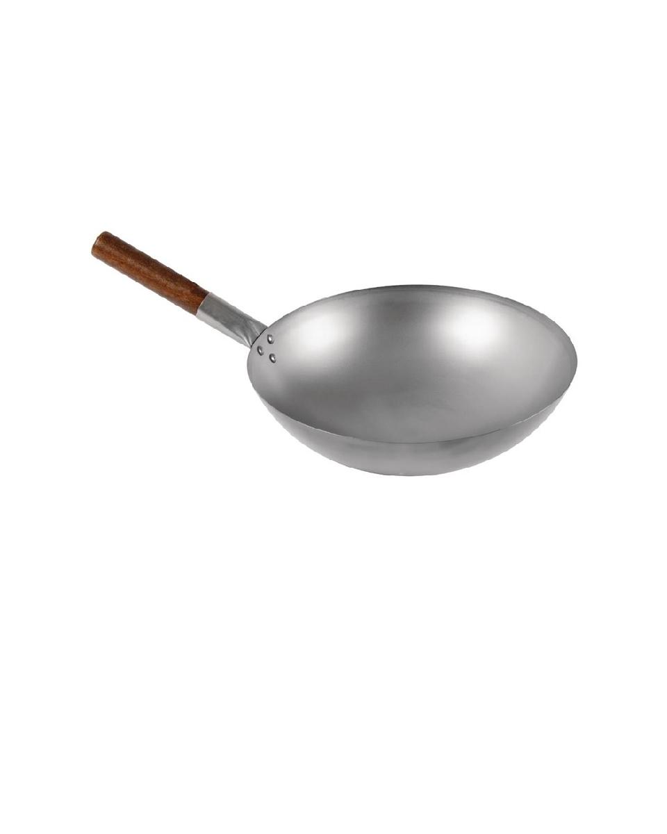 Wok - Ø 38 x H 19.5 x 57 CM - Metaal/Hout - London Wok - CT246
