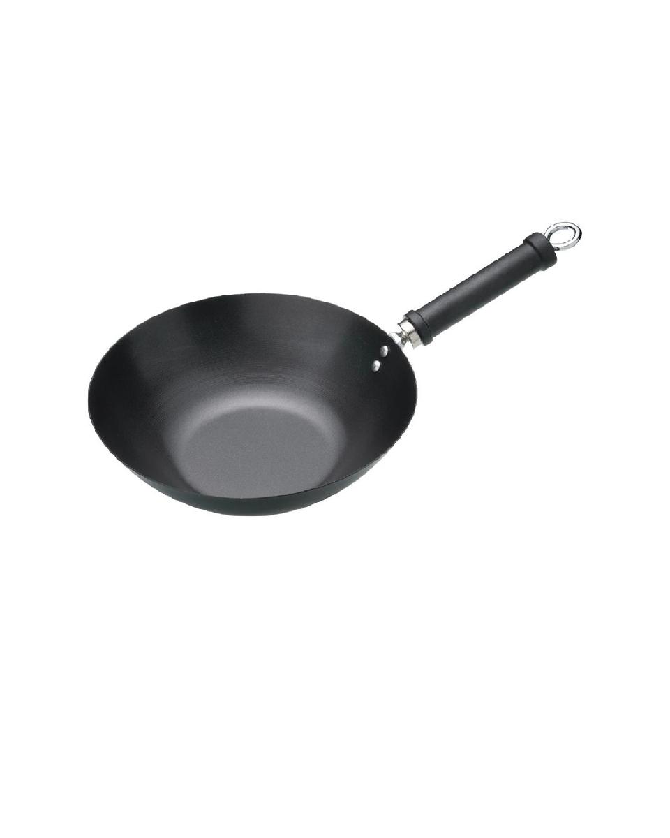 Wokpan - Ø 30.5 x H 12 CM - Koolstofstaal - Kitchen Craft - K249